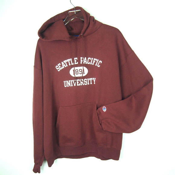 burgundy champion hoodie